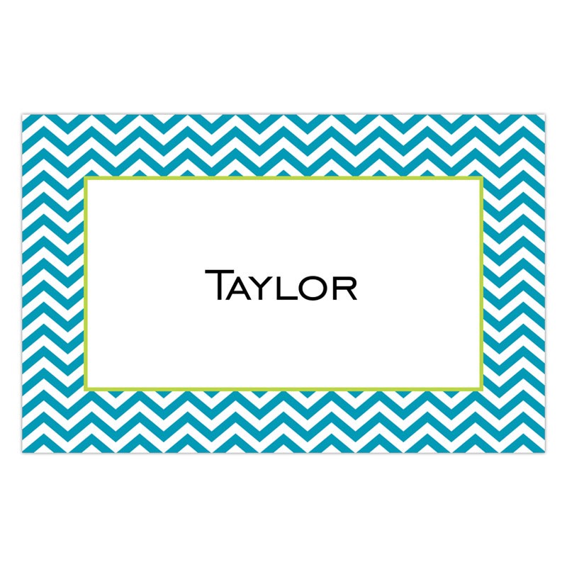 boatman geller chevron turquoise placemat