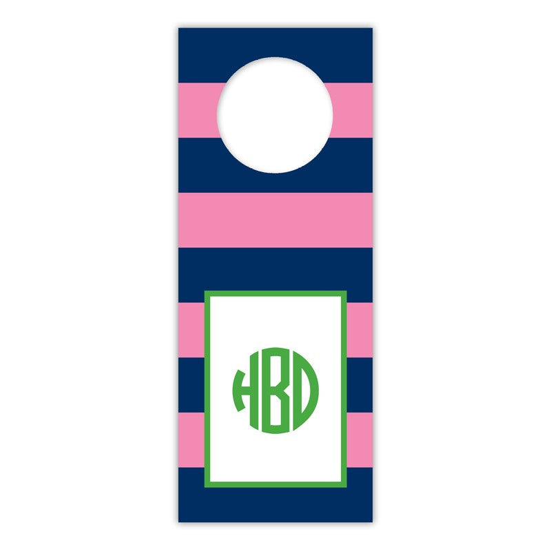 boatman geller rugby navy & pink wine tags