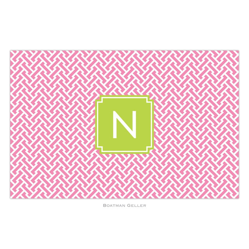 boatman geller stella pink placemat