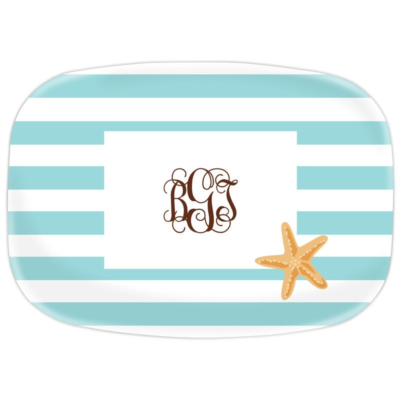 boatman geller stripe starfish platter