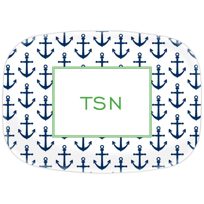 boatman geller anchors navy platter