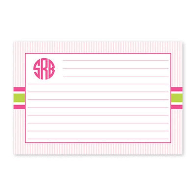 boatman geller greek key band pink recipe card