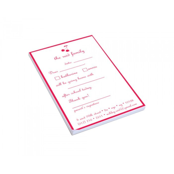 cherries play date pad