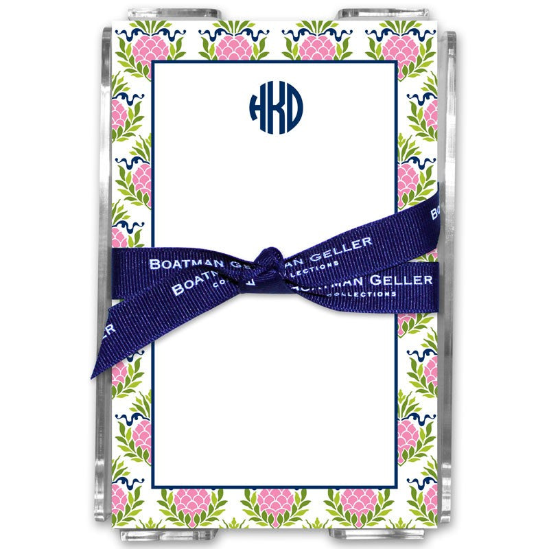boatman geller pineapple repeat pink acrylic note sheets