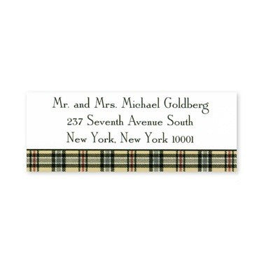 boatman geller town plaid address labels