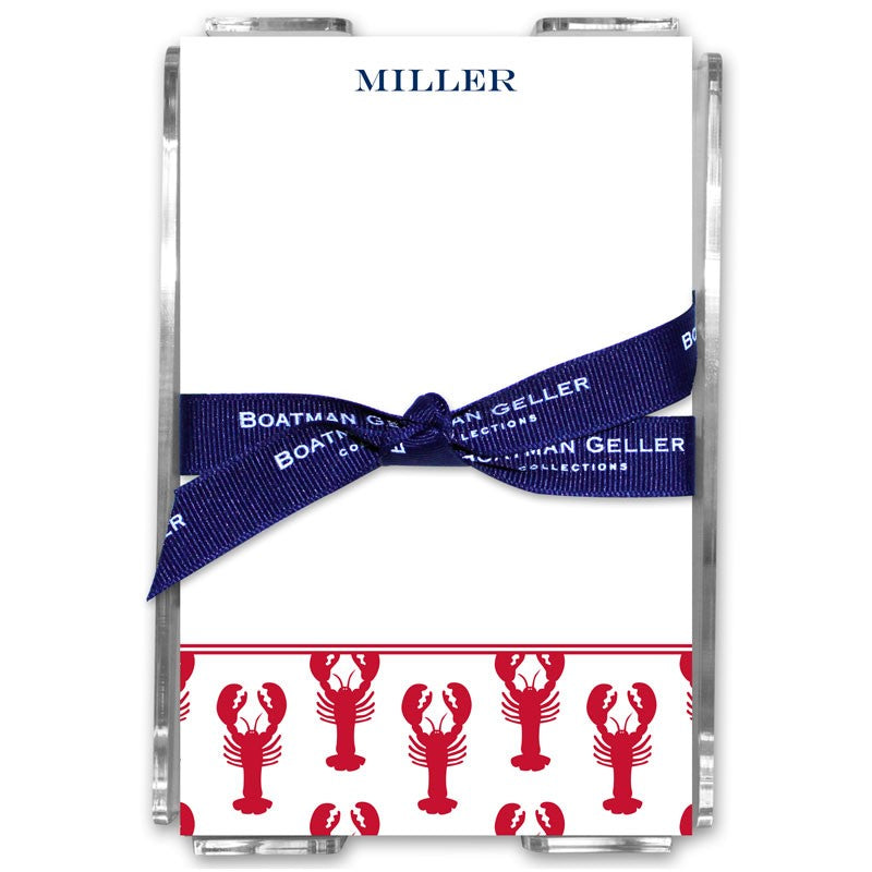 boatman geller lobsters red acrylic note sheets
