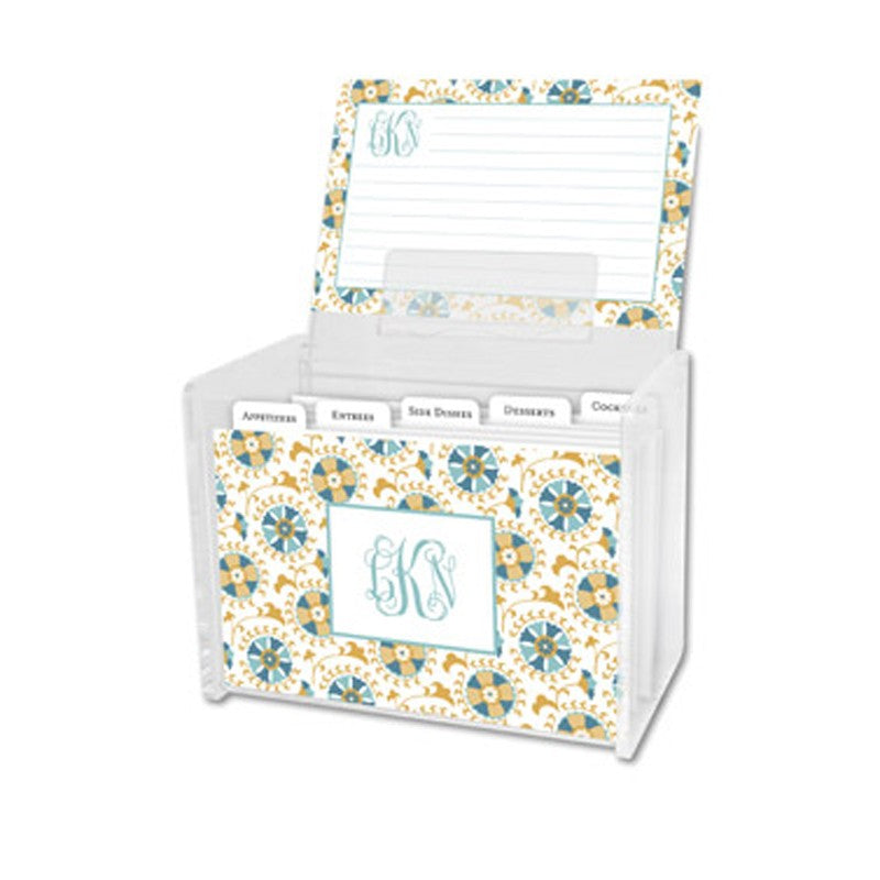 boatman geller suzani gold recipe box