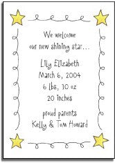personalized invitations stars & squiggles