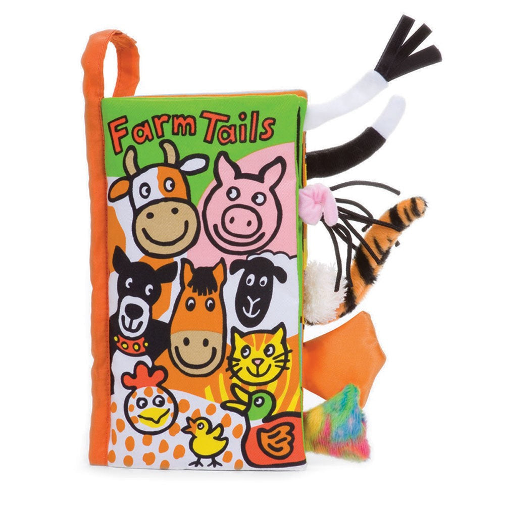farm tails plush book by jelly cat