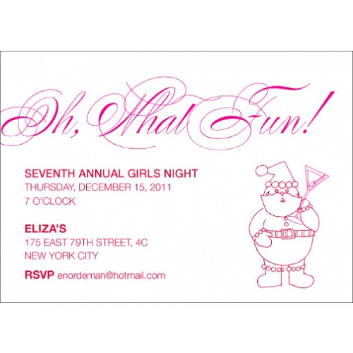 martini santa invitation cards