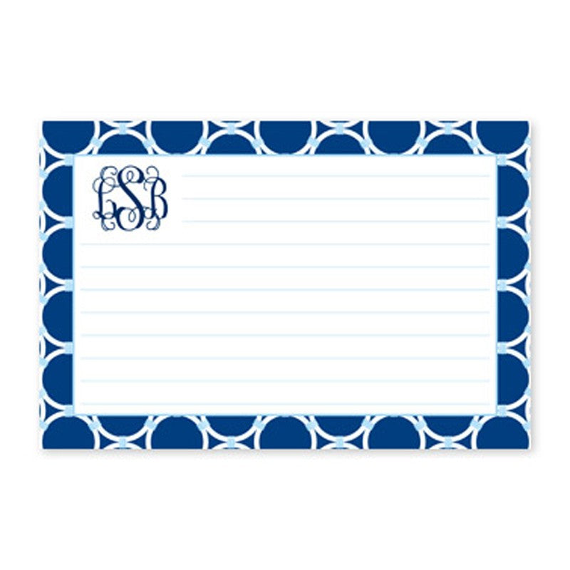 boatman geller bamboo rings navy recipe card