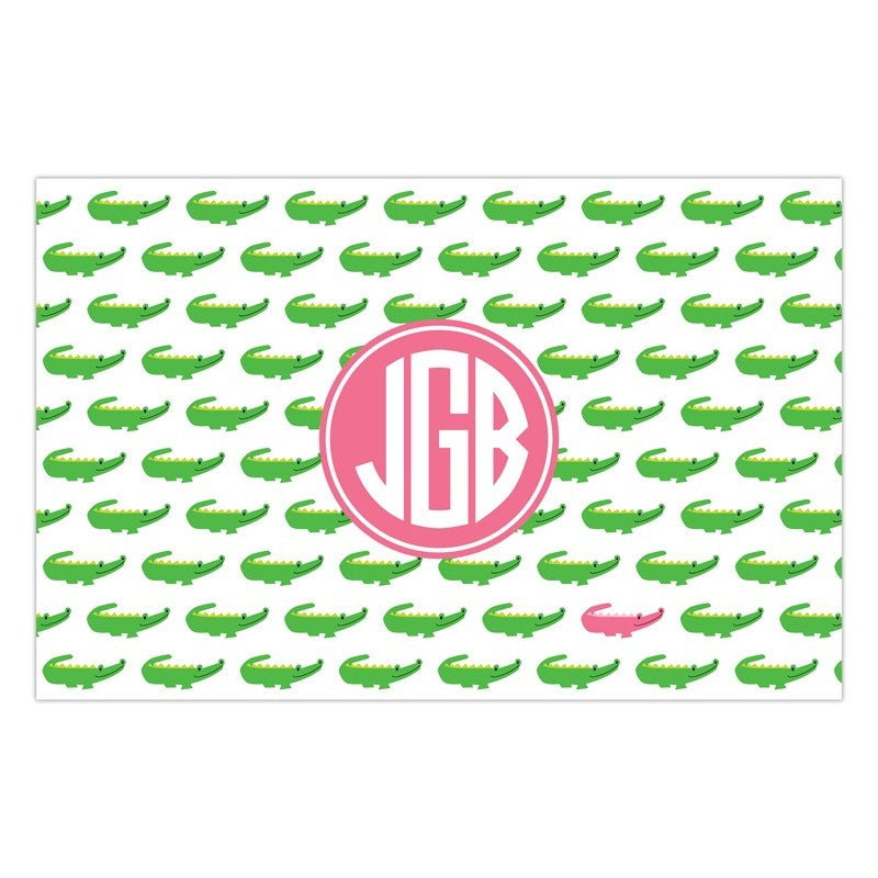 boatman geller alligator repeat disposable placemats