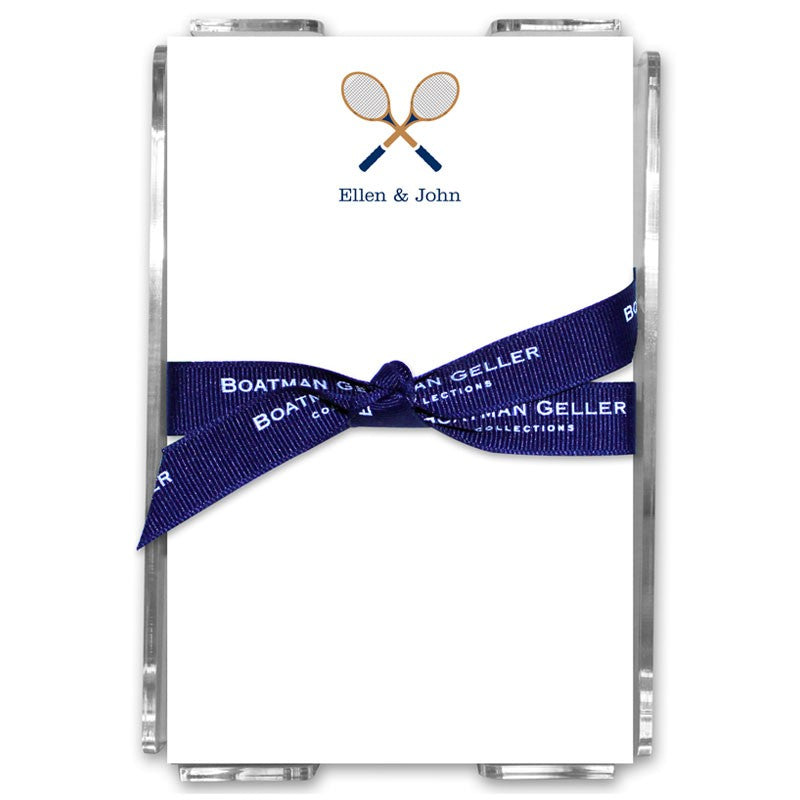 boatman geller crossed racquets acrylic note sheets
