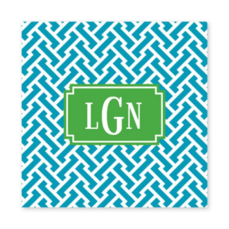 stella turquoise square paper coaster set of 50