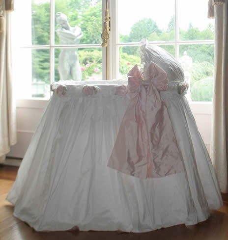 ruffles roses n bows bassinet (contact us for pricing)