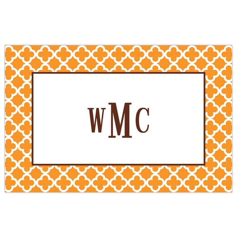 boatman geller bristol tile tangerine placemat