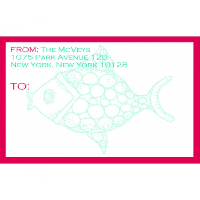 exotic fish mailing stickers