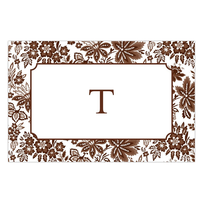 boatman geller classic floral brown disposable placemats