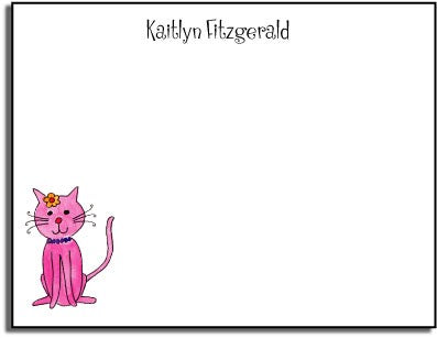 personalized kids notes kitty kitty cat