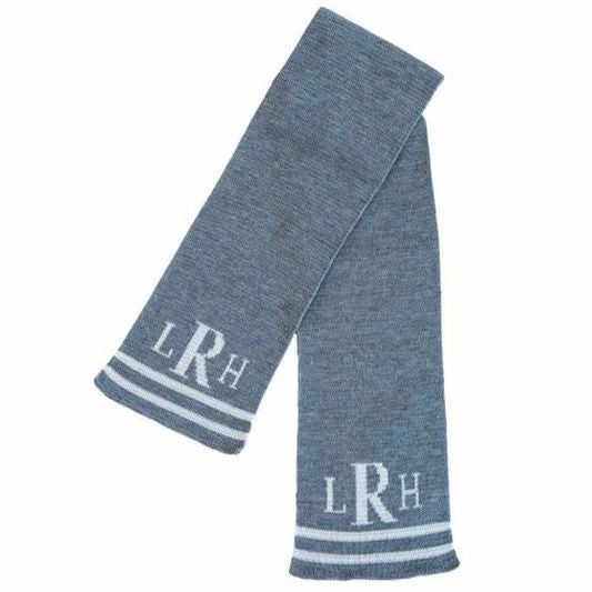 personalized scarf with monogram and double line