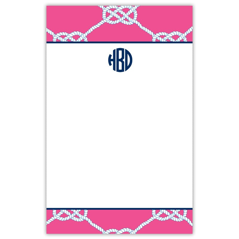 boatman geller nautical knot raspberry notepad