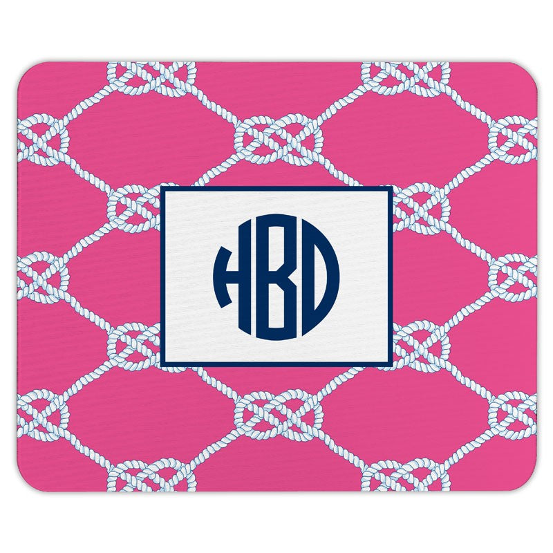 boatman geller nautical knot raspberry mouse pad