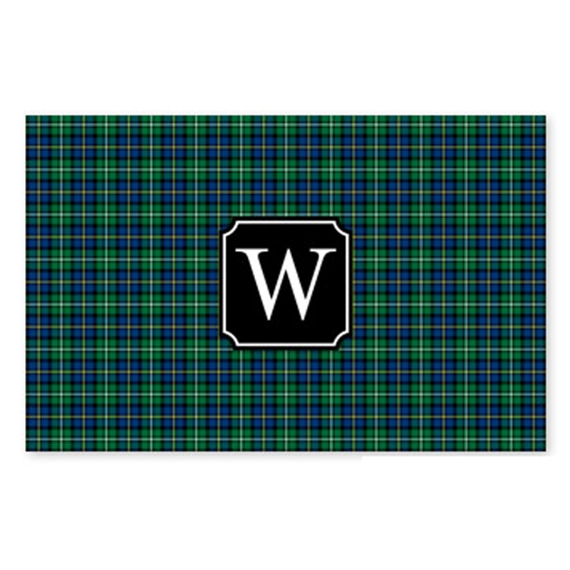 boatman geller black watch plaid disposable placemats
