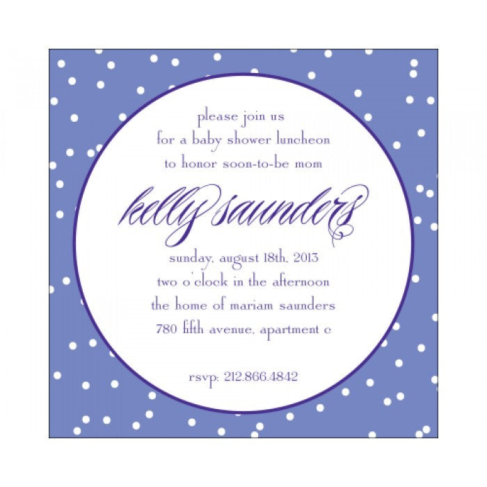 purple circle baby showers