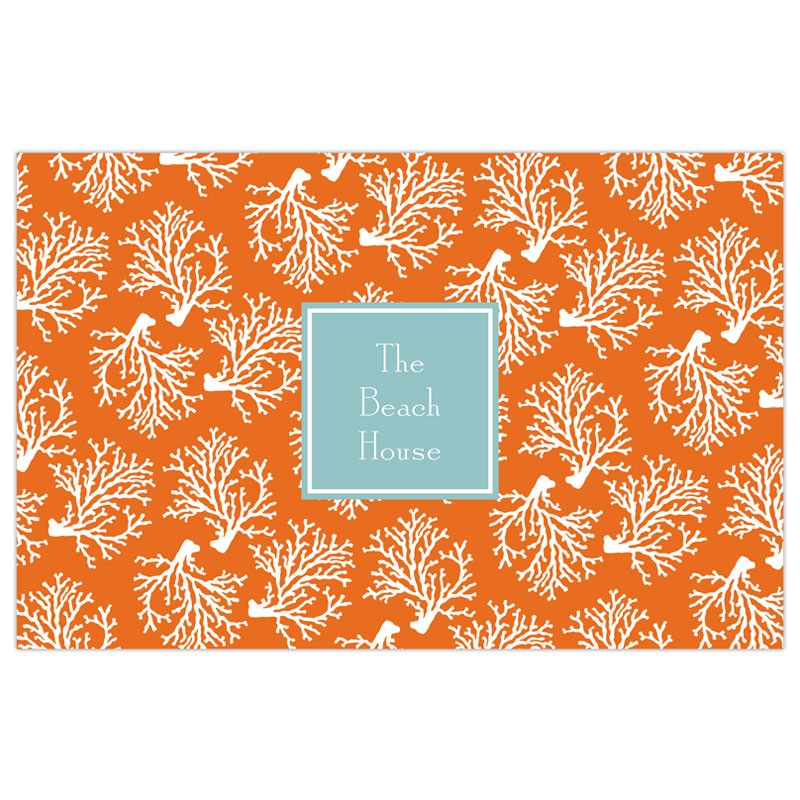 boatman geller coral repeat placemat