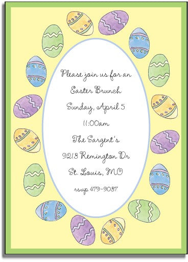 personalized invitations egg hunt