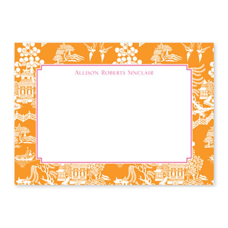 boatman geller chinoiserie tangerine large flat