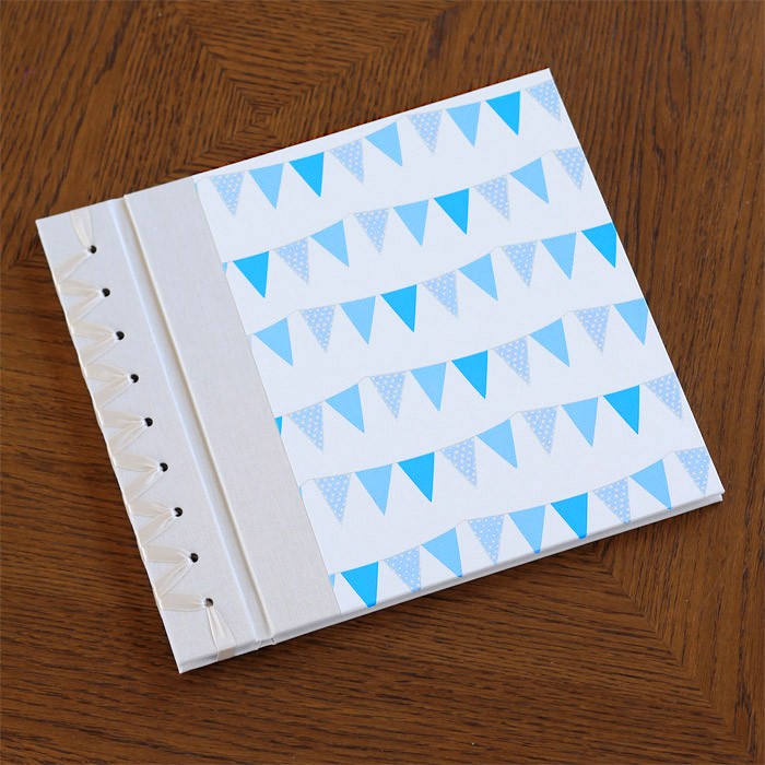baby's first book - blue bunting by rag & bone bindery