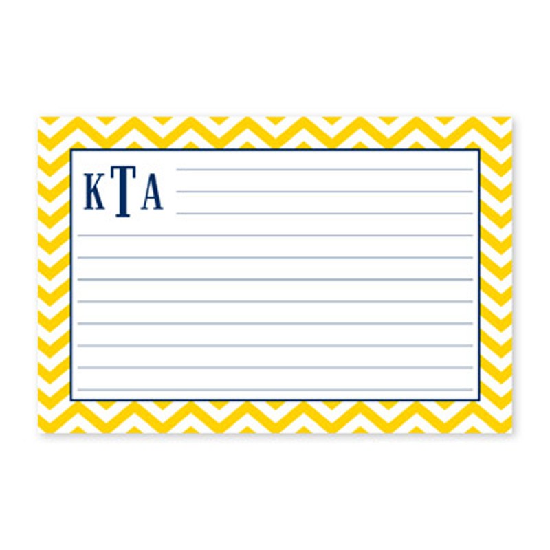 boatman geller chevron sunflower recipe card