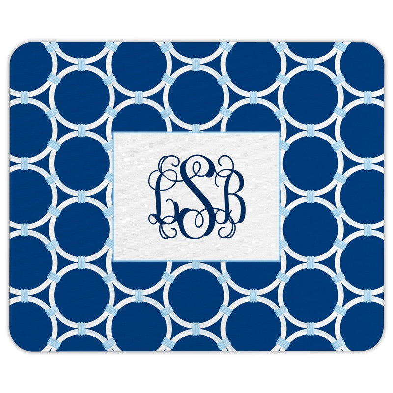 boatman geller bamboo rings navy mouse pad