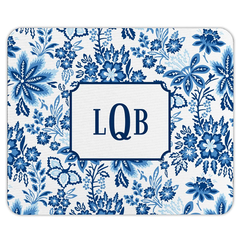 boatman geller classic floral blue mouse pad