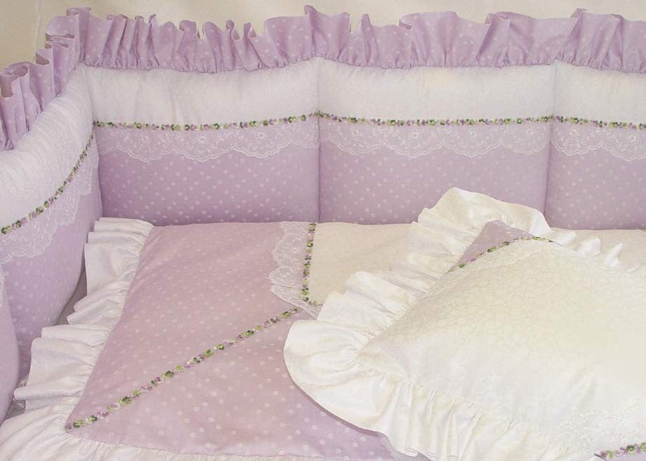lavender celeste crib bedding set