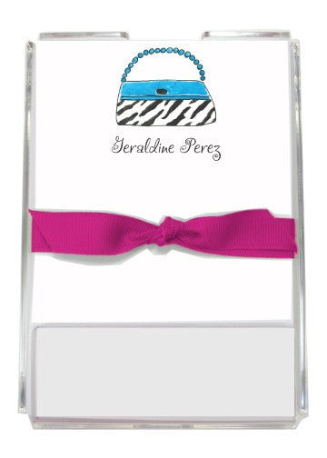 personalized memo sets wild for purses
