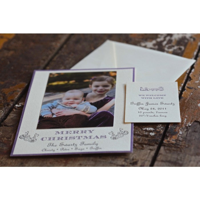 plum pudding holiday card