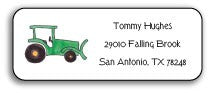 personalized address labels green tractor