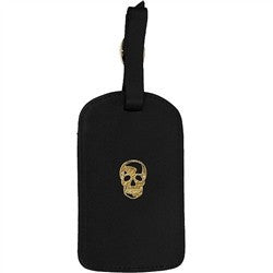 skull amelia luggage tag