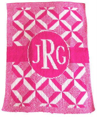 personalized puzzle monogram blanket