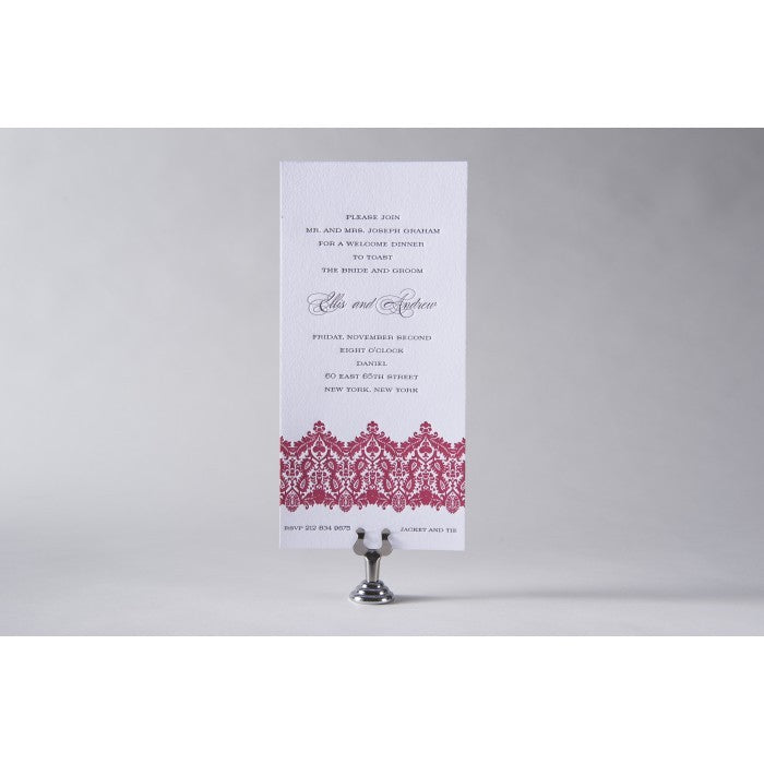 ellis & andrew menu card
