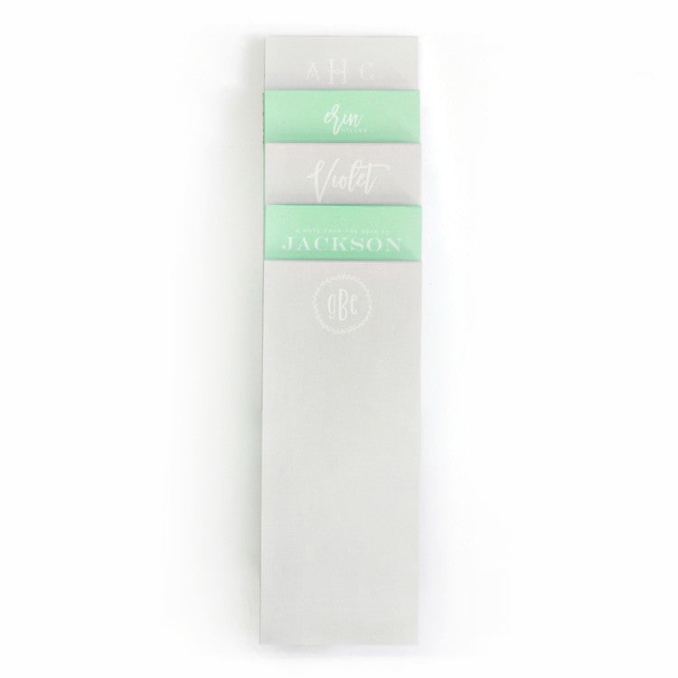 Personalized Skinny Pastel Note Pad