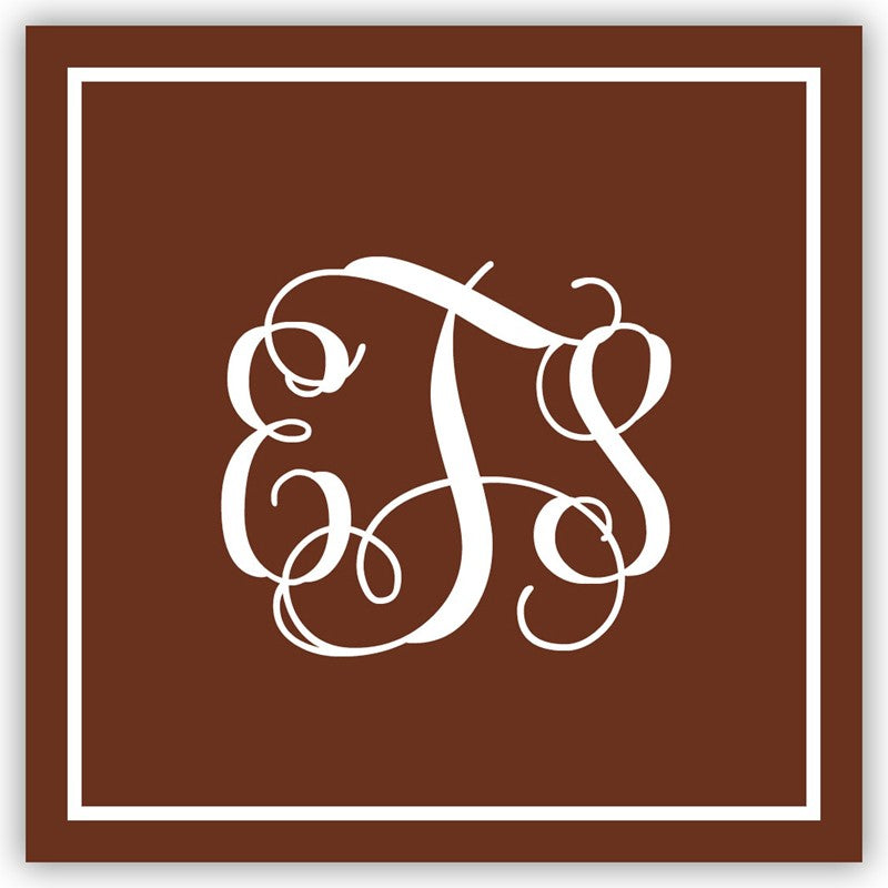 boatman geller classic square chocolate square sticker