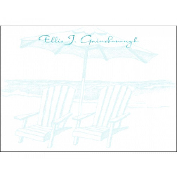 beach chairs enclosure card