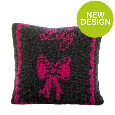 bow and name pillow