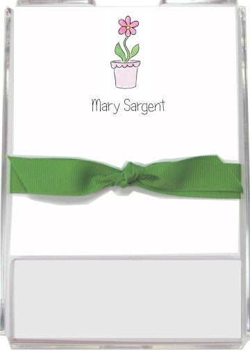 personalized memo sets blooming pink