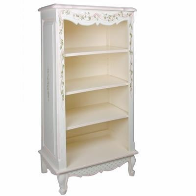 narrow french bookcase - ribbons & roses