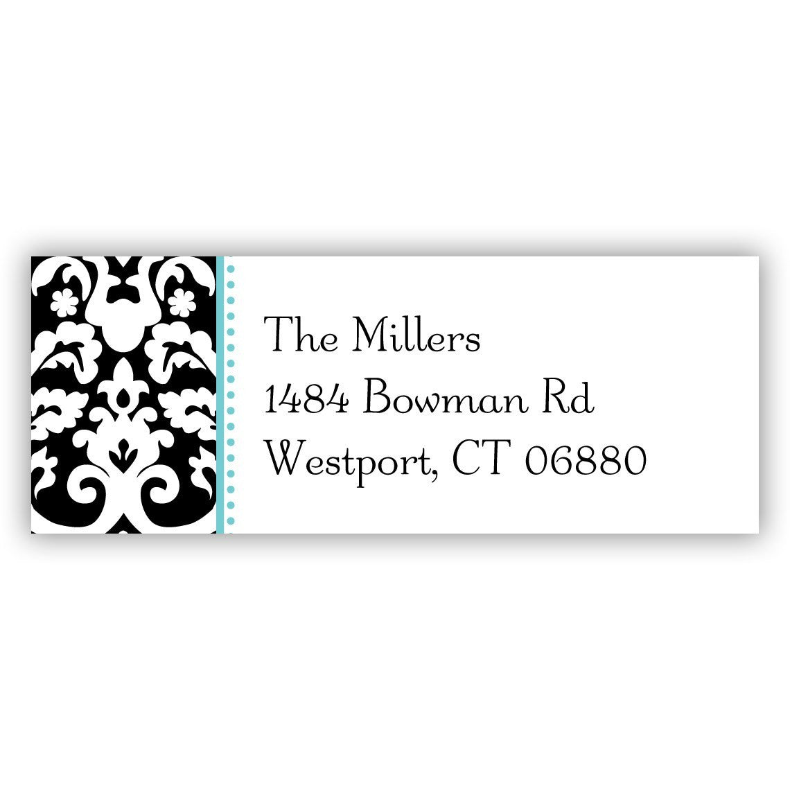 boatman geller madison damask midnight address labels