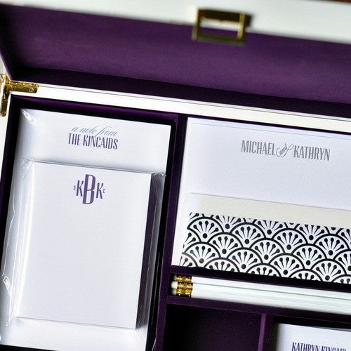 haute papier purple stationery wardrobe